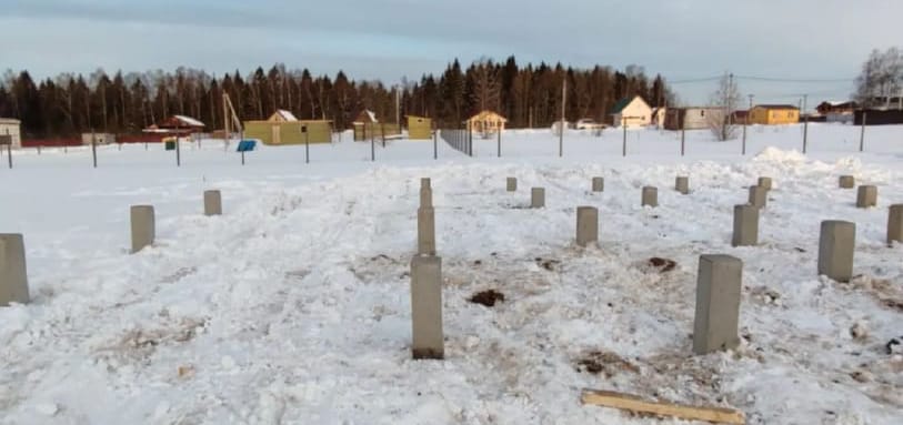 Фундамент на забивных ЖБ сваях