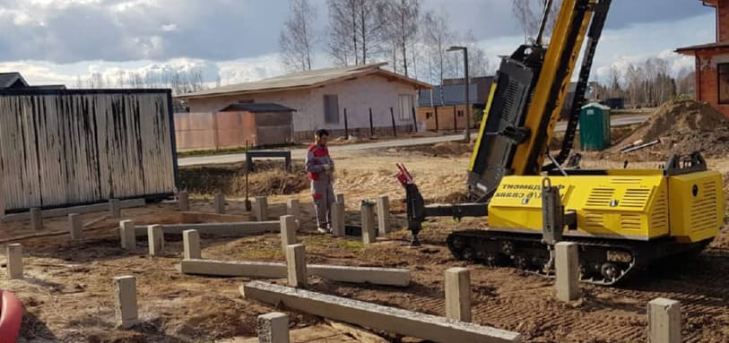 Фундамент на забивных ЖБ сваях