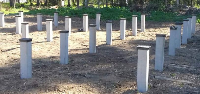 Фундамент на забивных ЖБ сваях