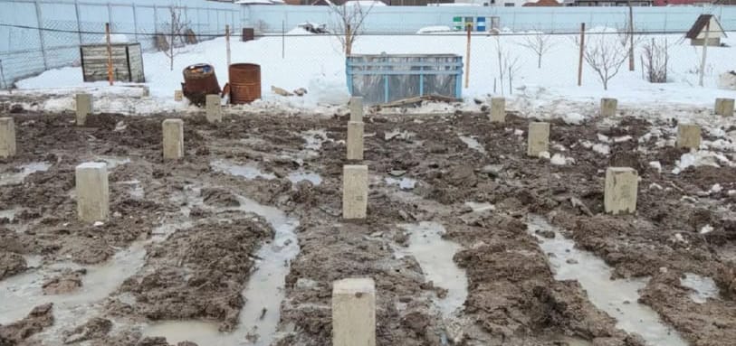 Фундамент на забивных ЖБ сваях