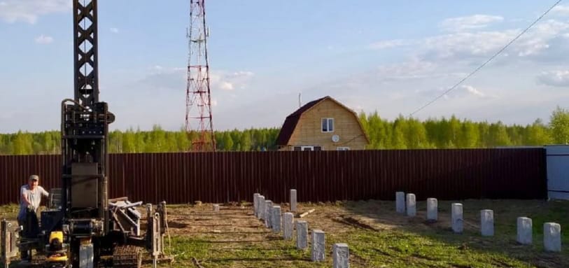 Фундамент на забивных ЖБ сваях