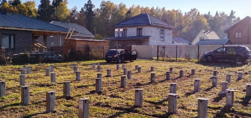 Фундамент на забивных ЖБ сваях
