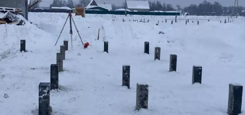 Фундамент на забивных ЖБ сваях
