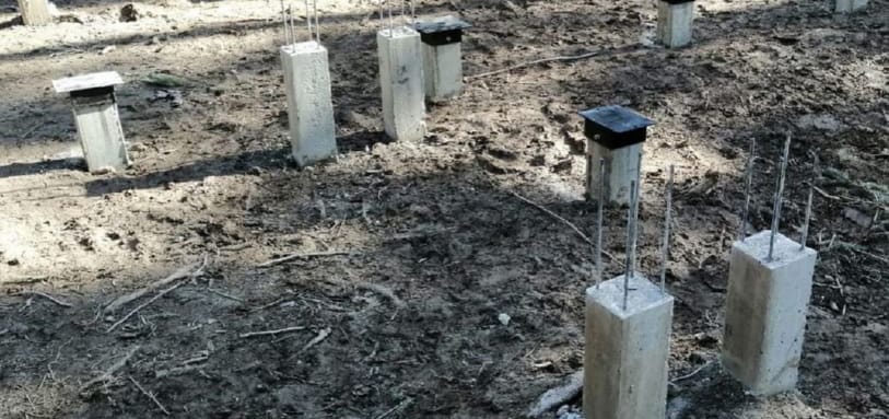 Фундамент на забивных ЖБ сваях