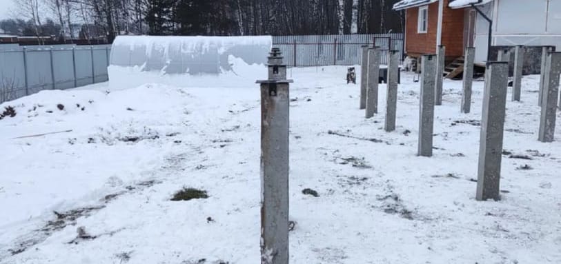 Фундамент на забивных ЖБ сваях
