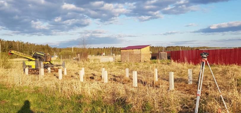 Фундамент на забивных ЖБ сваях