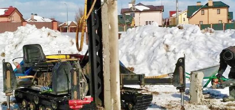 Фундамент на забивных ЖБ сваях